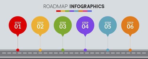 Infographics design template and icons with 6 options or 6 steps vector