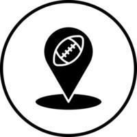rugby ubicación vector icono estilo
