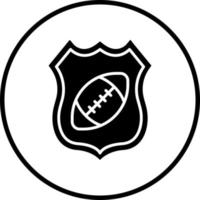 rugby Insignia vector icono estilo