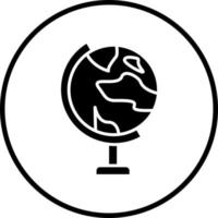 Globe Stand Vector Icon Style
