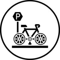 Bicycle Parking Vector Icon Style