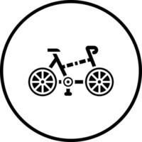 Folding Bicycle Vector Icon Style