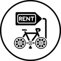 Bicycle Rental Vector Icon Style