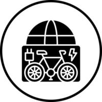 Electric Bike City Tour Vector Icon Style