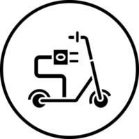 Electric Kick Scooter Vector Icon Style