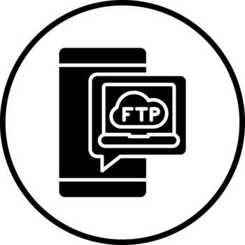 Ftp Protocol Vector Icon Style