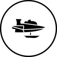 Hydroplane Racing Vector Icon Style