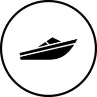 Powerboat Racing Vector Icon Style