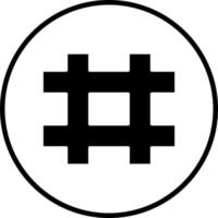 Hashtag Vector Icon Style