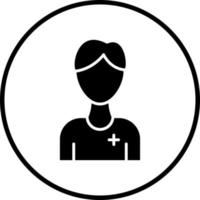 Male Patient Vector Icon Style