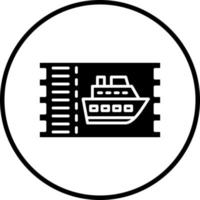 Cruise Ticket Vector Icon Style