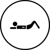 Lying Down Vector Icon Style