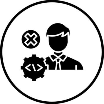 No programación experimentar vector icono estilo