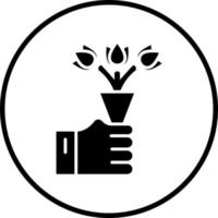Hand Bouquet Vector Icon Style