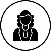 Judge Female Vector Icon Style