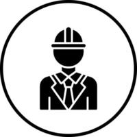 Engineer Male Vector Icon Style