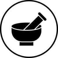 Mortar And Pestle Vector Icon Style