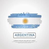 Argentina Revolution day greeting card template. vector