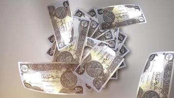 Iraq 250 dinar money. Paper banknotes. Business and economy in Iraq, inflation concept video