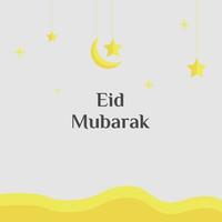 Eid al fitr poster design with simple background. vector