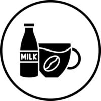 Coffee Milk Vector Icon Style