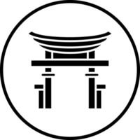 Torii Gate Vector Icon Style