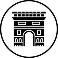 Arc De Triomphe Vector Icon Style