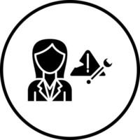 Fixer Female Vector Icon Style