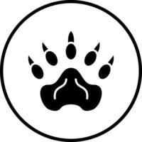 Bear Paw Vector Icon Style
