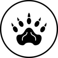 Bear Paw Vector Icon Style