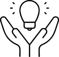 Idea solution icon symbol vector image. Illustration of the creative innovation concept design. EPS 10