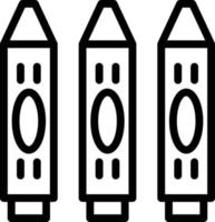 Pencil Crayon Vector Icon Style