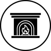 Fireplace Vector Icon Style