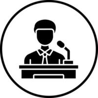 Assistant Minority Leade Vector Icon Style