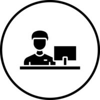 Cashier Vector Icon Style