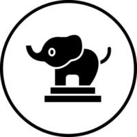 Circus Elephant Vector Icon Style