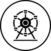 Ferris Wheel Vector Icon Style