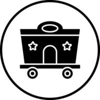 Circus Wagon Vector Icon Style