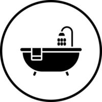 bañera vector icono estilo