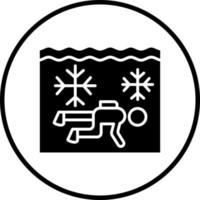 Ice Diving Vector Icon Style