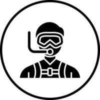 Diver Male Vector Icon Style