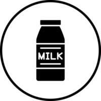 Milk Bottle Vector Icon Style