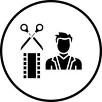 Film Editor Male Vector Icon Style