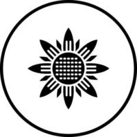 girasol vector icono estilo