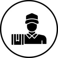 Delivery Man Vector Icon Style