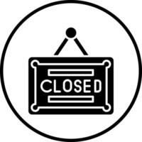 Closed Sign Vector Icon Style