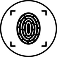 Fingerprint Scan Vector Icon Style