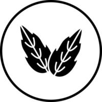Herb Leaf Vector Icon Style