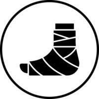 Broken Leg Vector Icon Style