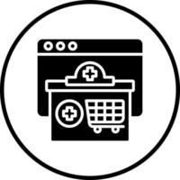 Medical Ecommerce Websit Vector Icon Style